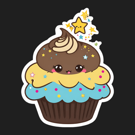 Cupcake Charm - Magical Sticker - Heat Press Transfer