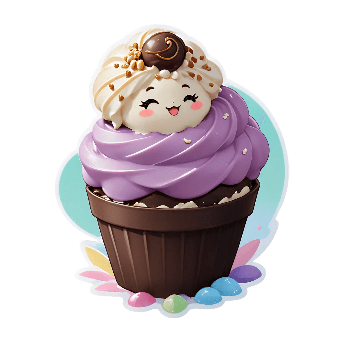 Cupcake Delight - Cute Sticker - Heat Press Transfer