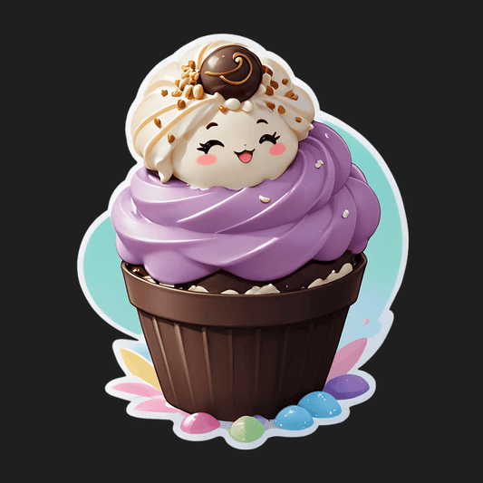 Cupcake Delight - Cute Sticker - Heat Press Transfer