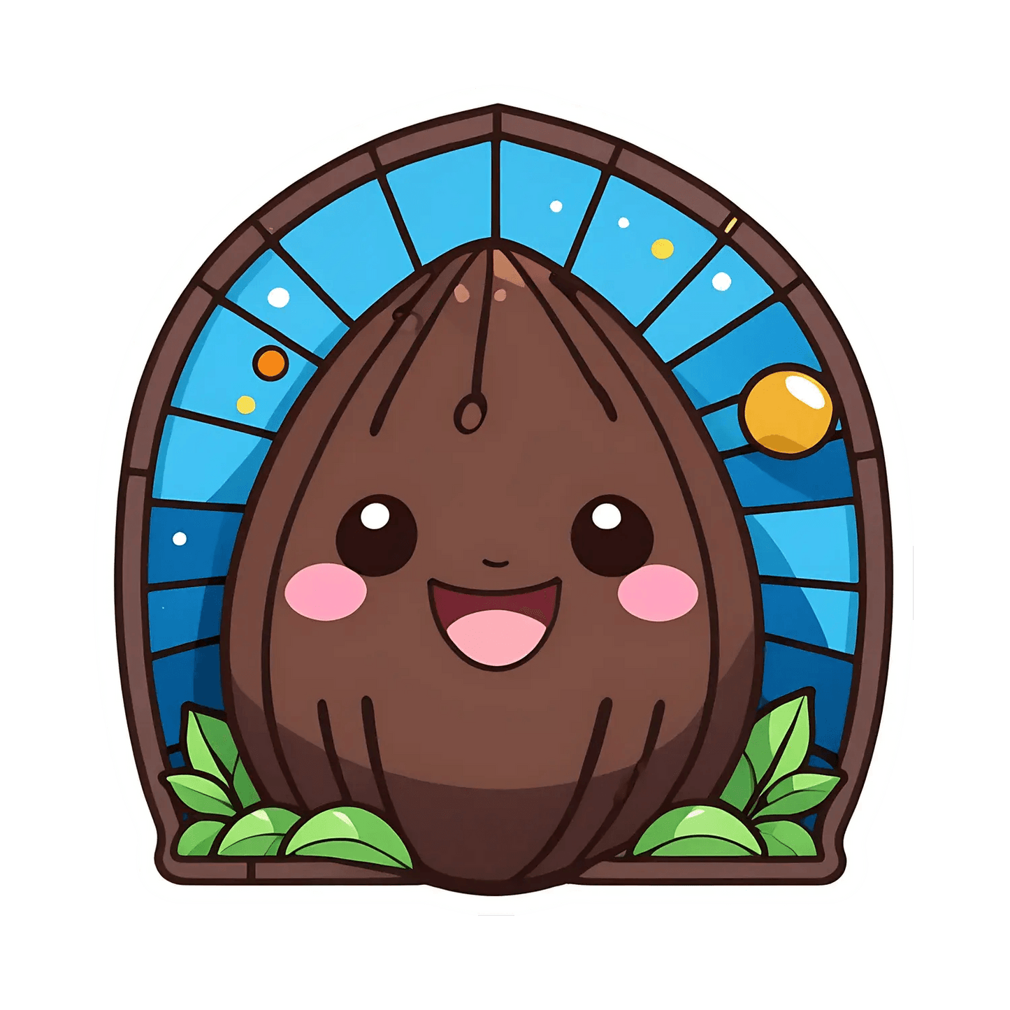 Cute Acorn Window - Sticker - Heat Press Transfer