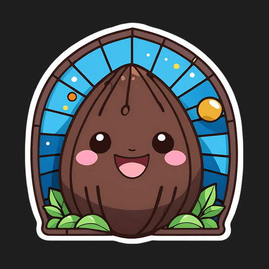 Cute Acorn Window - Sticker - Heat Press Transfer