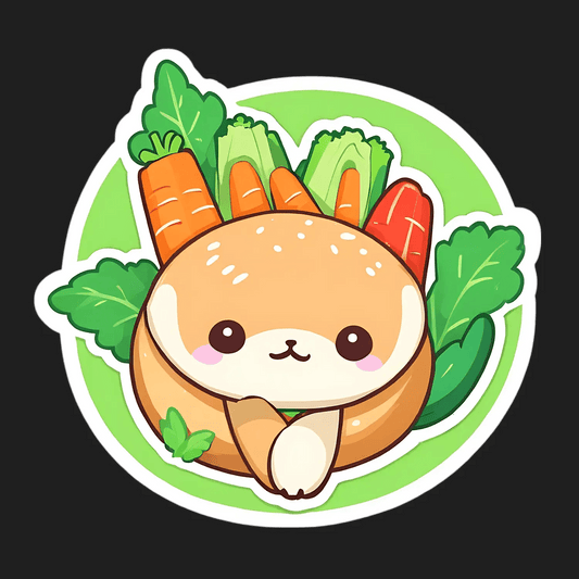 Cute Animal Food - UV DTF Sticker - Heat Press Transfer