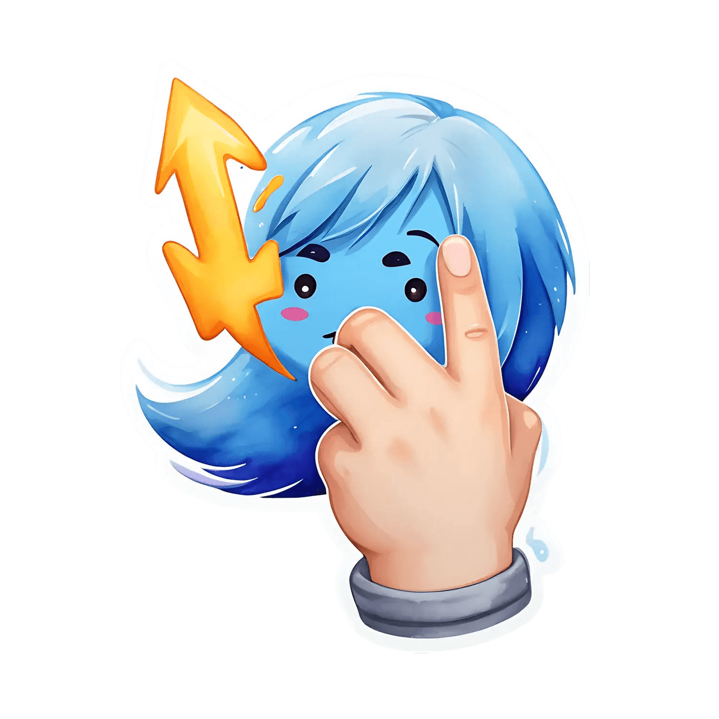 Cute Anime Face - Sticker - Heat Press Transfer