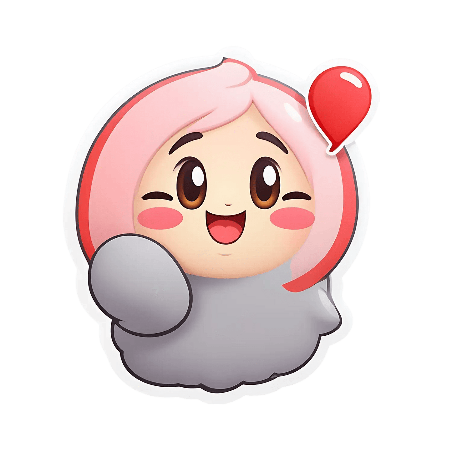 Cute Anime Girl - Sticker - Heat Press Transfer