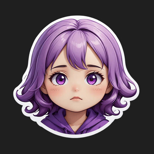 Cute Anime Girl - UV Sticker - Heat Press Transfer