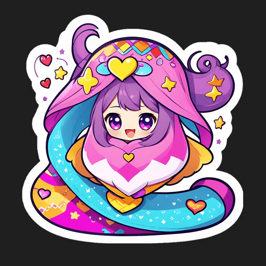Cute Anime Wizard - Magical Sticker - Heat Press Transfer