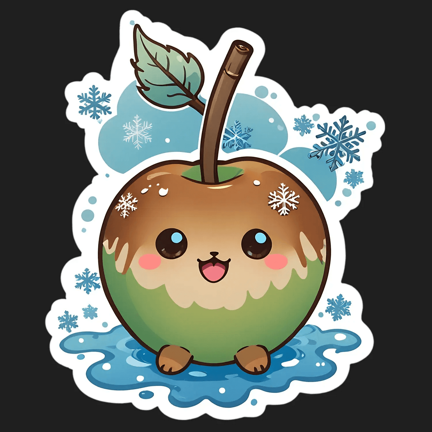 Cute Apple Character - Sticker - Heat Press Transfer