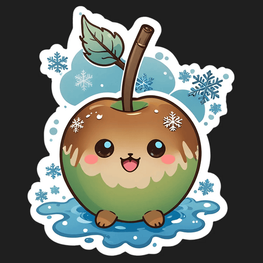 Cute Apple Character - Sticker - Heat Press Transfer