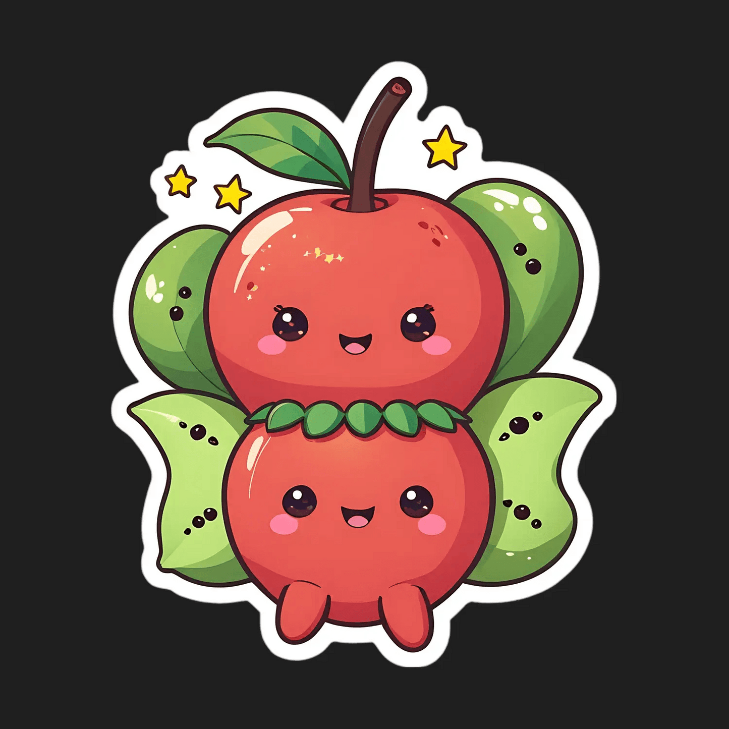 Cute Apple Duo - Sticker - Heat Press Transfer