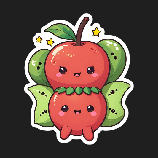 Cute Apple Duo - Sticker - Heat Press Transfer