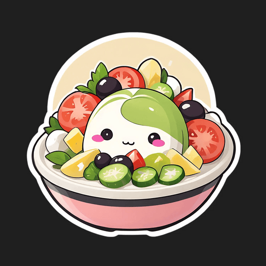 Cute Avocado Salad - Sticker - Heat Press Transfer