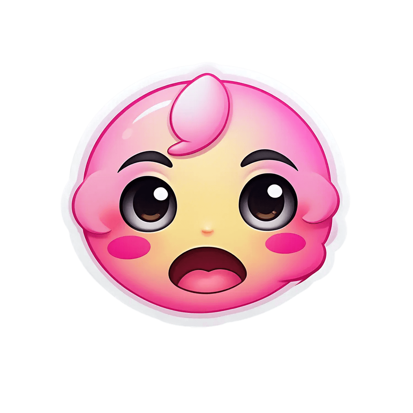 Cute Baby Face Sticker - Adorable Pink Decal - Heat Press Transfer
