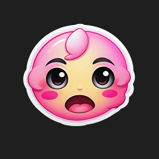 Cute Baby Face Sticker - Adorable Pink Decal - Heat Press Transfer