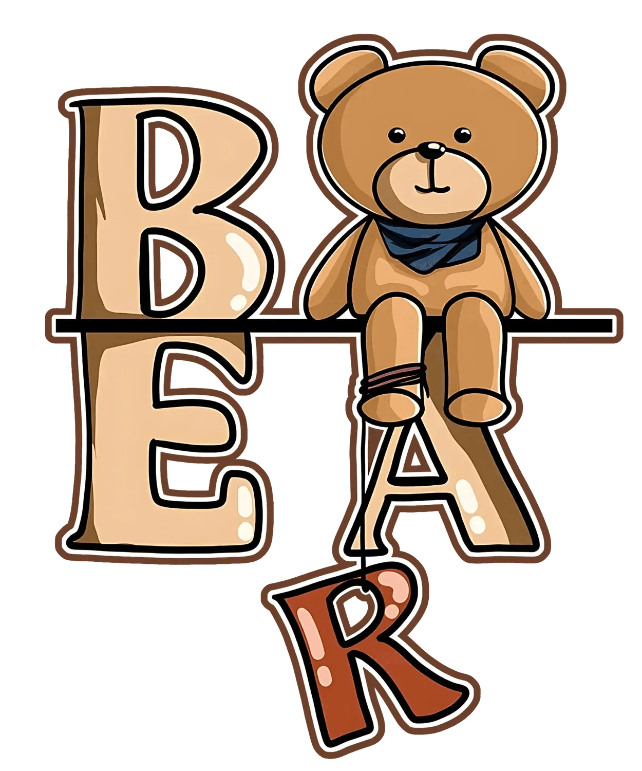 Cute Bear DTF Ready to Press - Kid's Apparel (original)