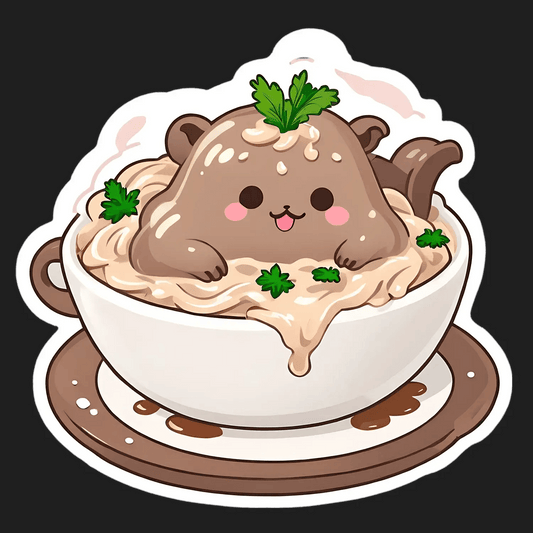 Cute Bear Soup - Sticker - Heat Press Transfer