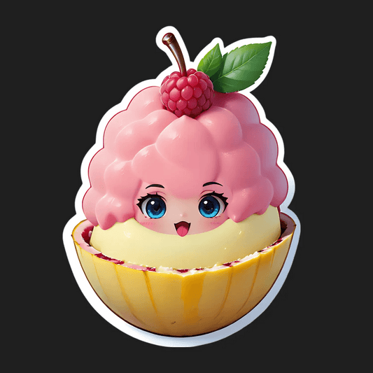Cute Berry Cupcake - Sticker - Heat Press Transfer