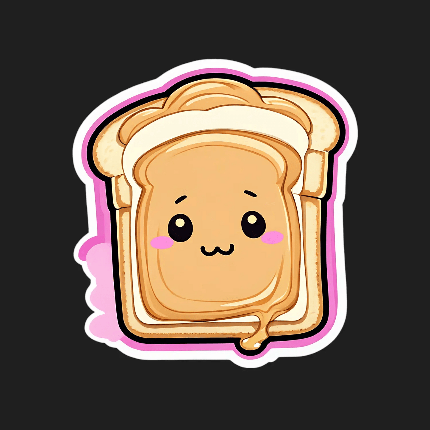 Cute Bread Sticker - Adorable UV DTF - Heat Press Transfer