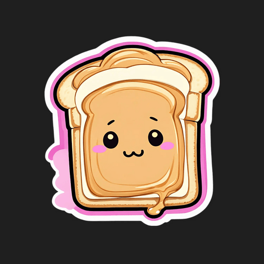 Cute Bread Sticker - Adorable UV DTF - Heat Press Transfer