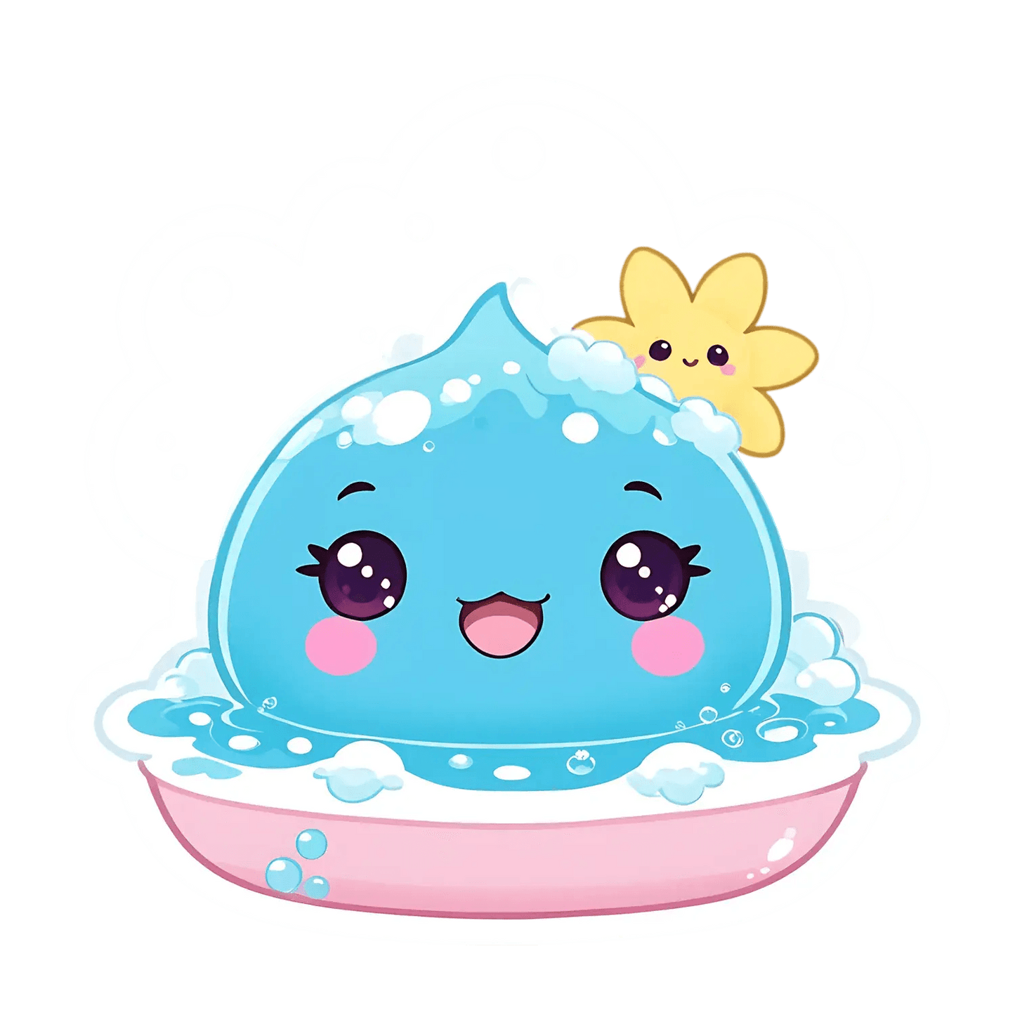 Cute Bubble Bath - Sticker - Heat Press Transfer