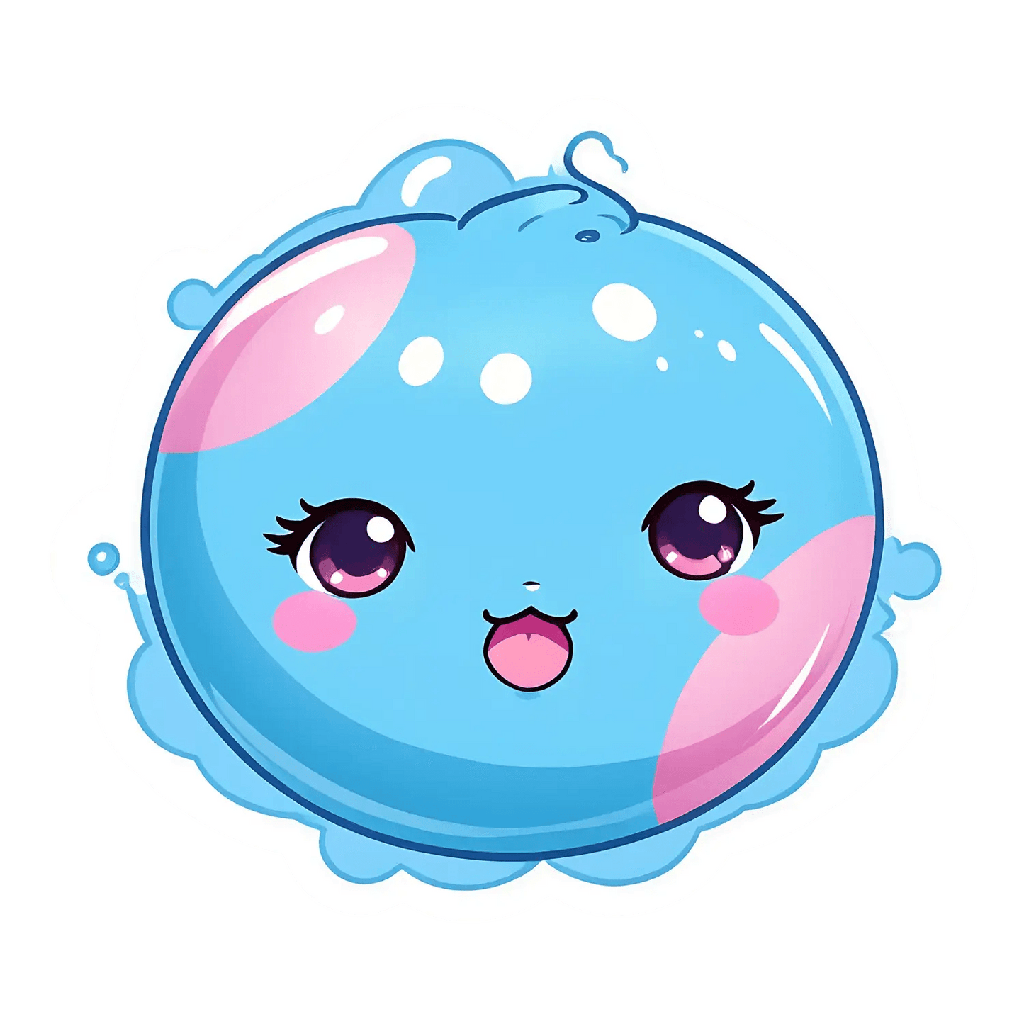 Cute Bubble - Kawaii Bubble Sticker - Heat Press Transfer