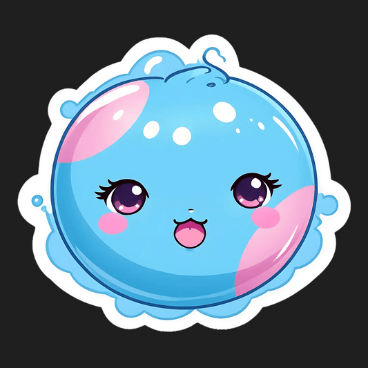 Cute Bubble - Kawaii Bubble Sticker - Heat Press Transfer