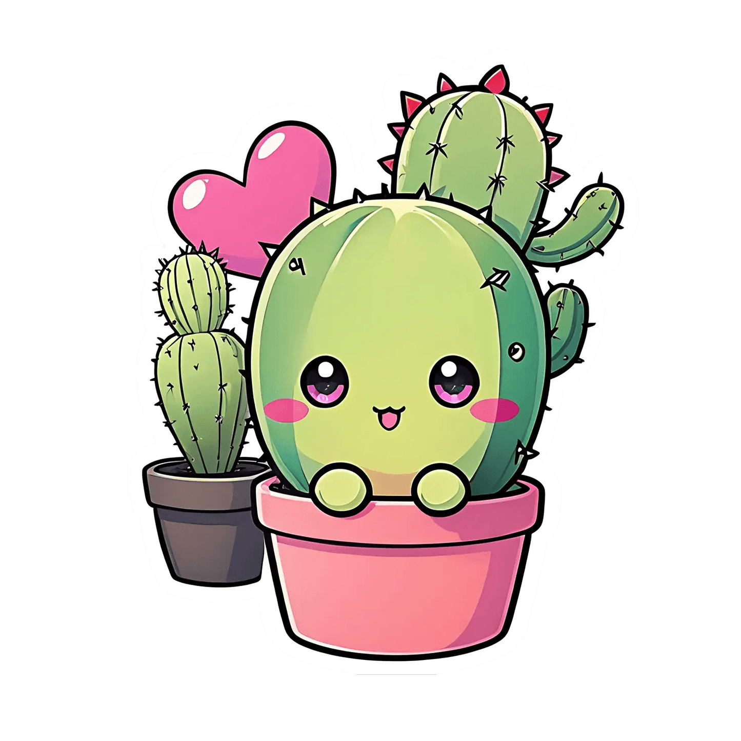 Cute Cactus - Sticker - Heat Press Transfer