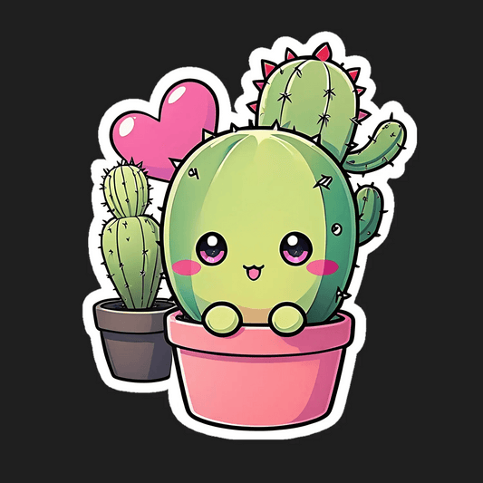 Cute Cactus - Sticker - Heat Press Transfer
