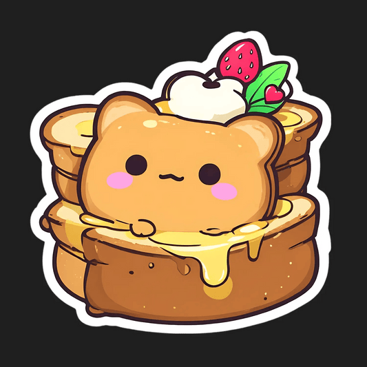 Cute Cat Pancake - Sticker - Heat Press Transfer