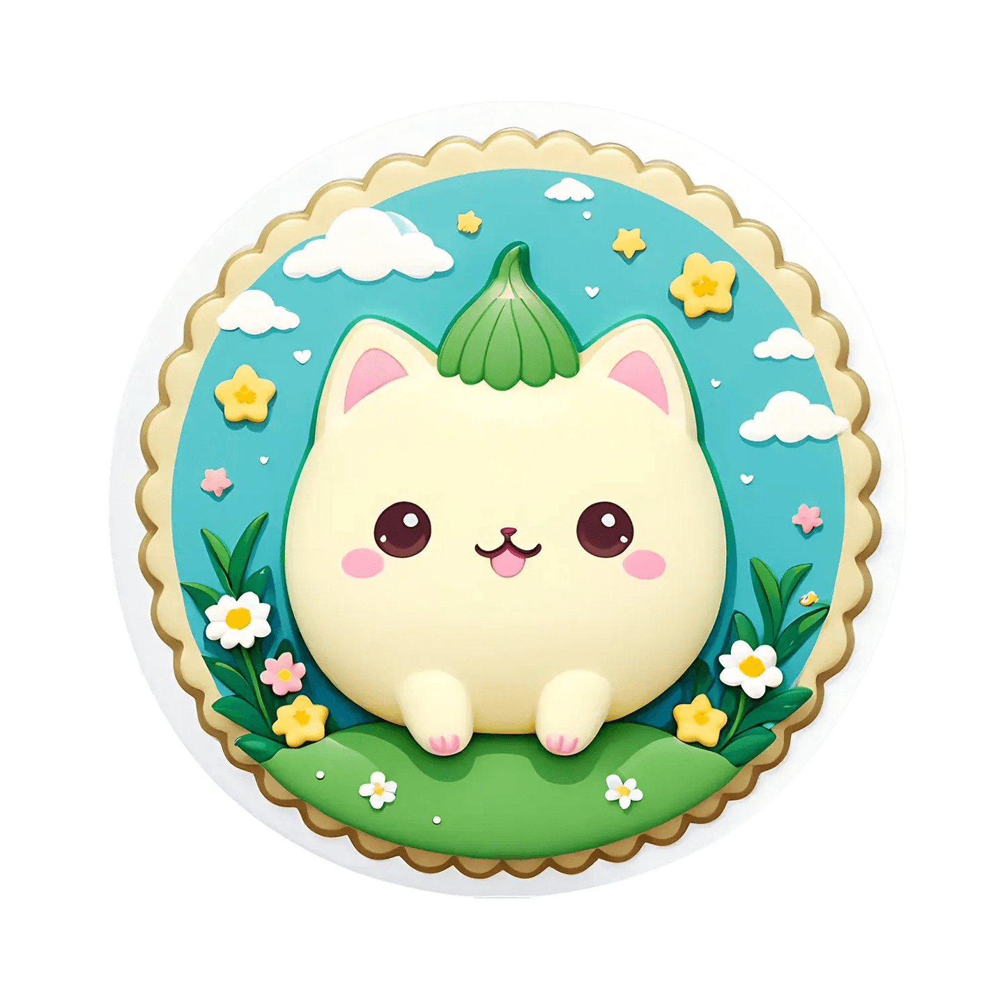 Cute Cat Sticker - Adorable UV DTF - Heat Press Transfer