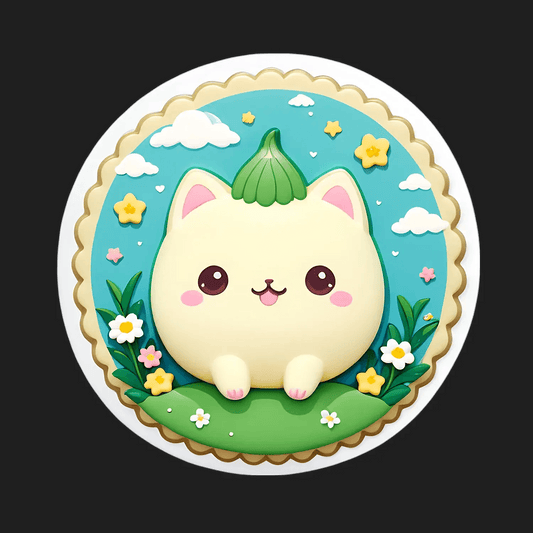 Cute Cat Sticker - Adorable UV DTF - Heat Press Transfer