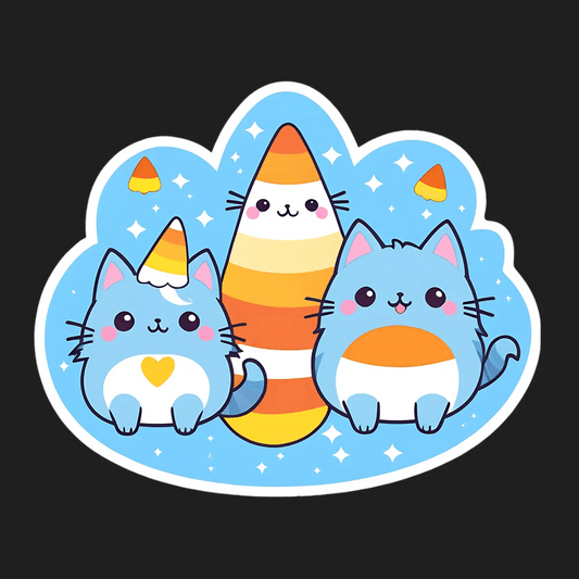 Cute Cat Trio - Sticker - Heat Press Transfer