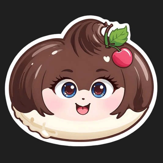 Cute Cherry Dessert - Sticker - Heat Press Transfer