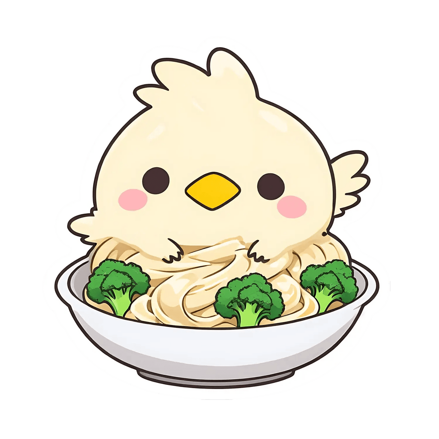 Cute Chicken Bowl - Sticker - Heat Press Transfer