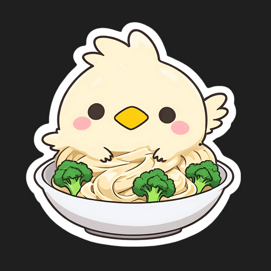 Cute Chicken Bowl - Sticker - Heat Press Transfer