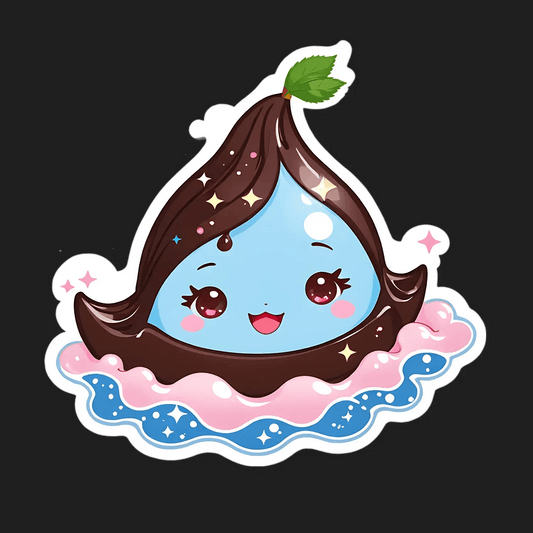 Cute Chocolate Drop - Sticker - Heat Press Transfer