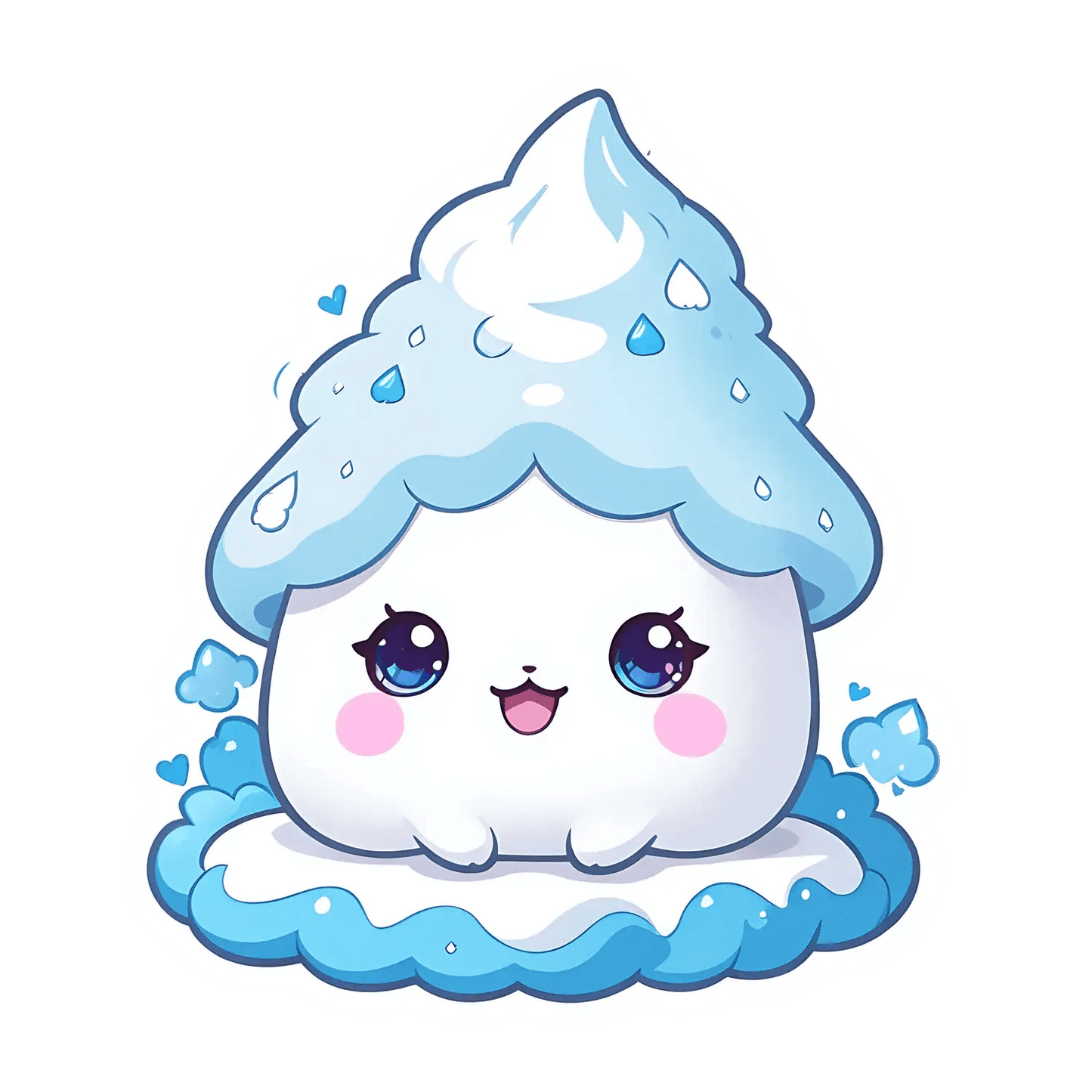 Cute Cloud Sticker - Adorable Weather Decor - Heat Press Transfer