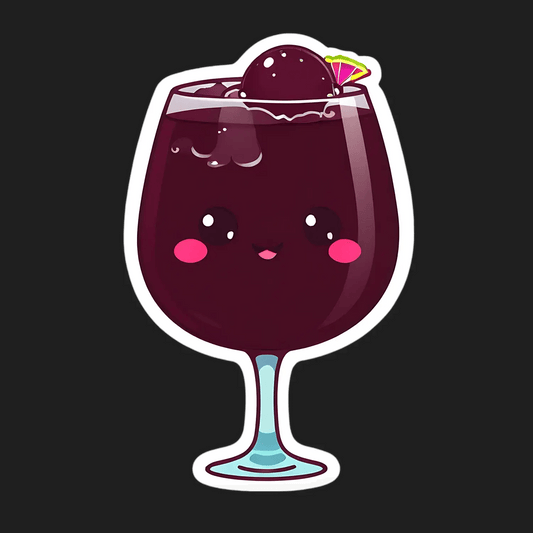 Cute Cocktail Glass - Sticker - Heat Press Transfer