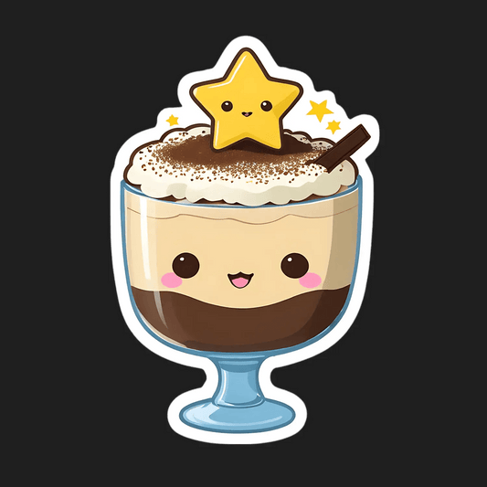 Cute Coffee Cup - Sticker - Heat Press Transfer