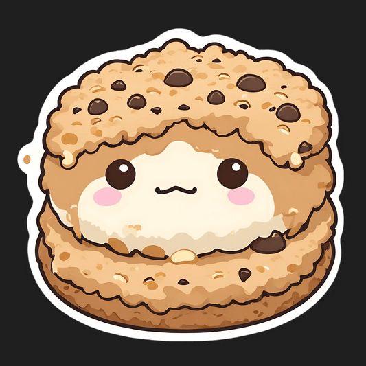 Cute Cookie Character - Sticker - Heat Press Transfer