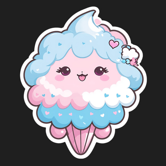 Cute Cotton Candy - Sticker - Heat Press Transfer