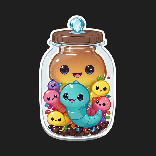 Cute Creatures Jar - Sticker - Heat Press Transfer