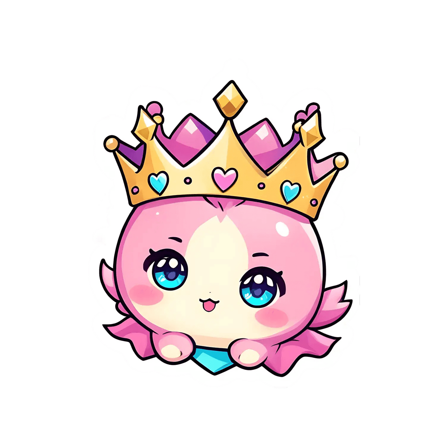 Cute Crowned Character - Sticker - Heat Press Transfer