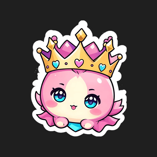 Cute Crowned Character - Sticker - Heat Press Transfer