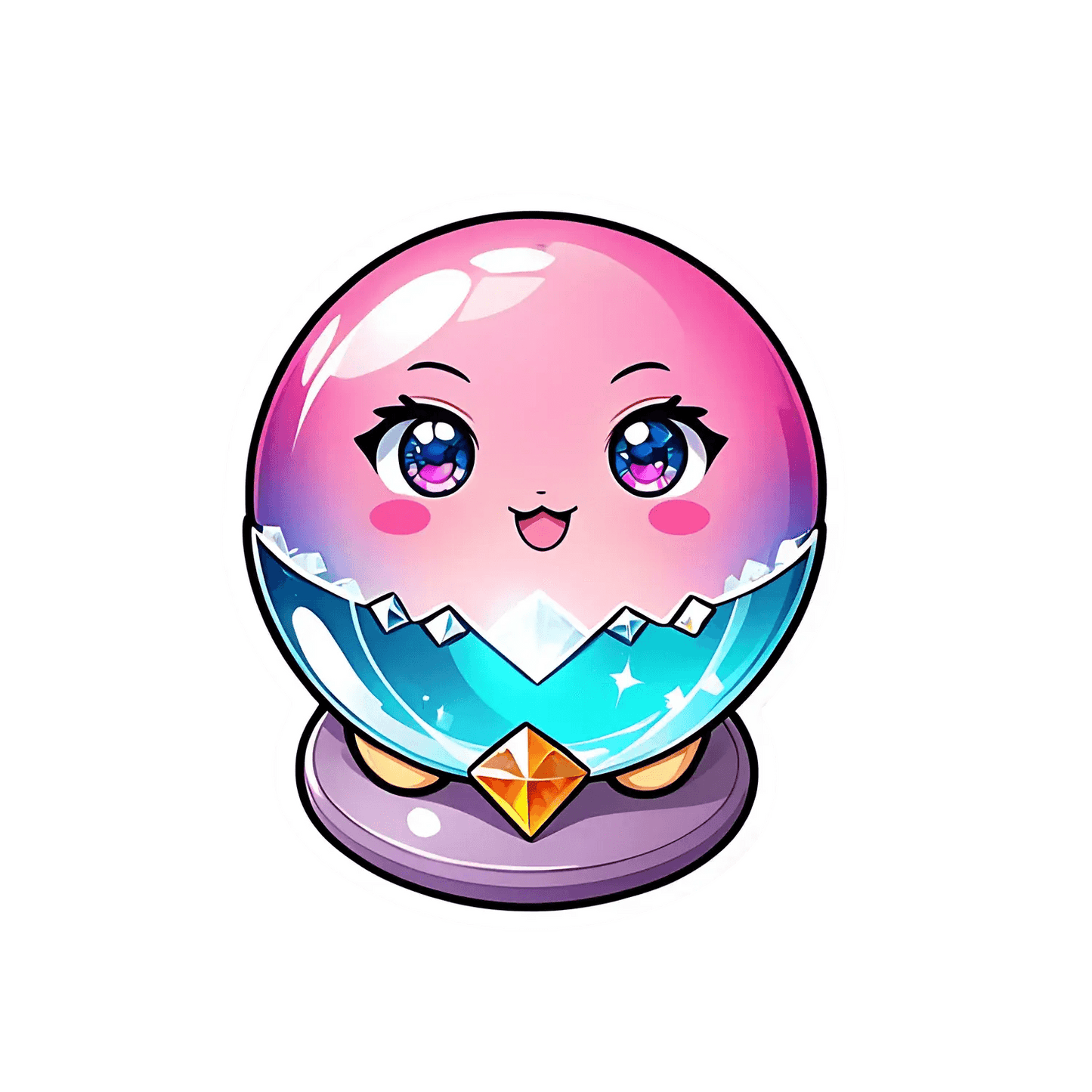 Cute Crystal Ball - Sticker - Heat Press Transfer