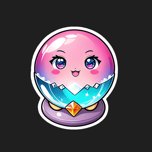 Cute Crystal Ball - Sticker - Heat Press Transfer
