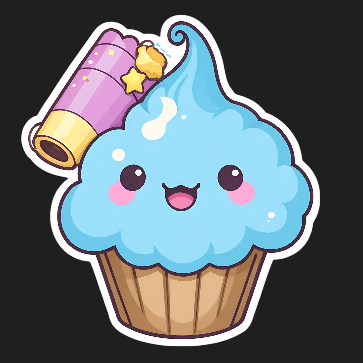 Cute Cupcake - Magical Sticker - Heat Press Transfer