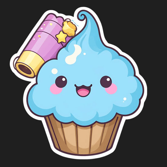 Cute Cupcake - Magical Sticker - Heat Press Transfer