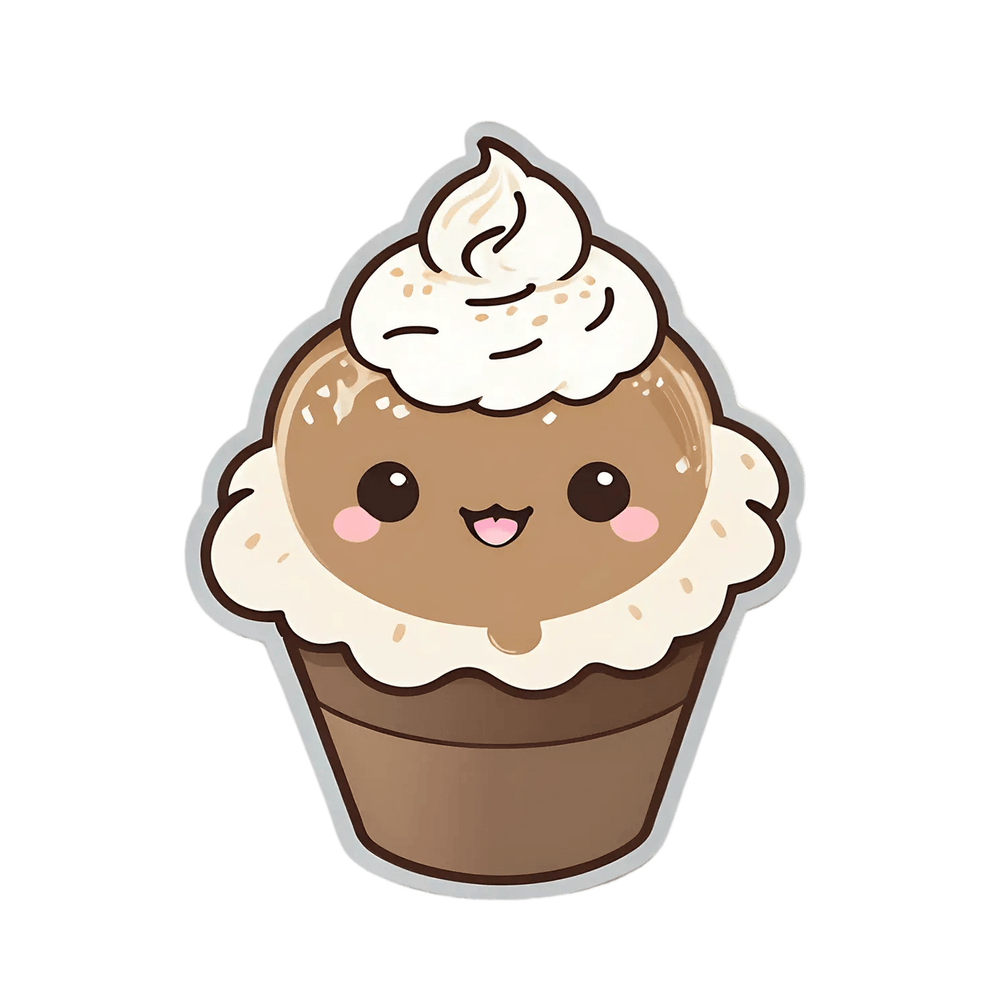 Cute Cupcake Sticker - Adorable Dessert Theme - Heat Press Transfer