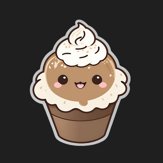Cute Cupcake Sticker - Adorable Dessert Theme - Heat Press Transfer