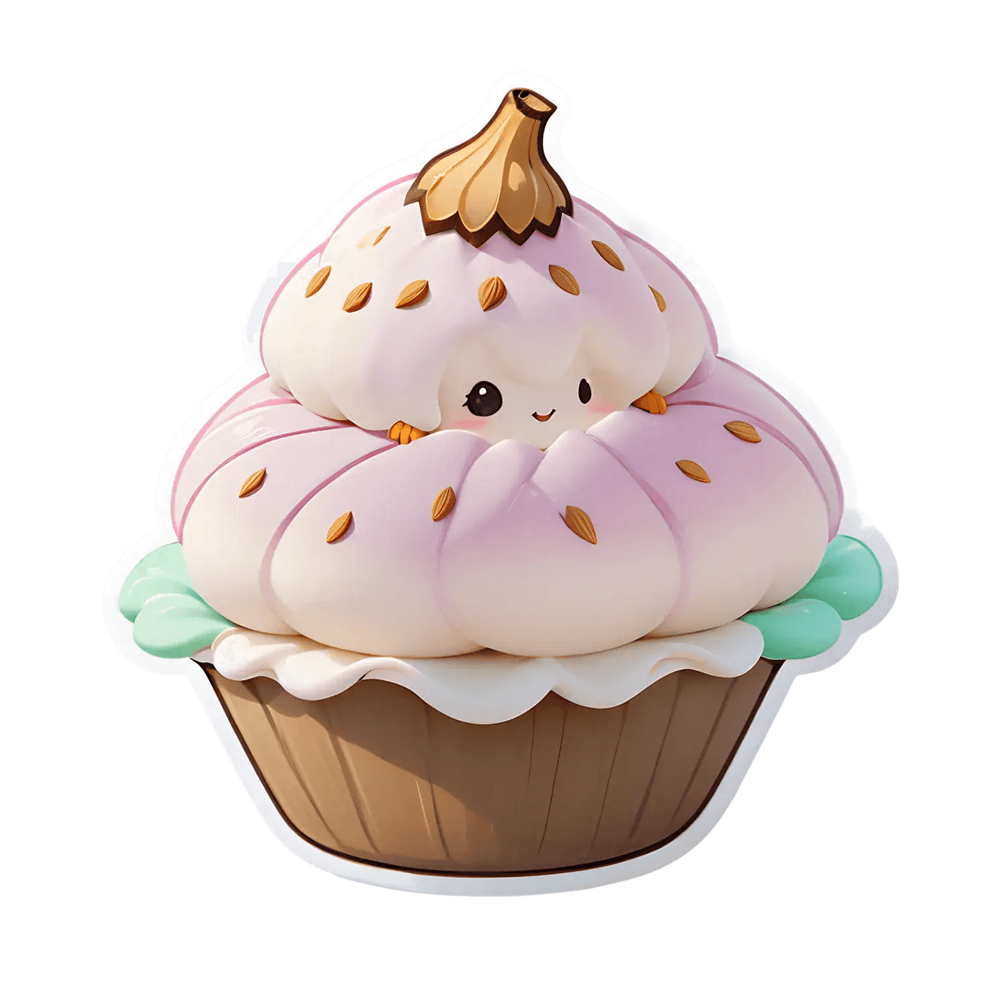 Cute Cupcake Sticker - Adorable Dessert Theme - Heat Press Transfer